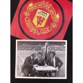 Signed picture by Les Olive and Bryan Robson the Manchester United footballers